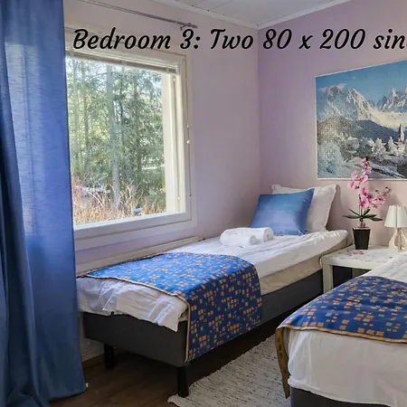 Дом отдыха Lumi & Luonto - Entire 100 Sqm 3-br House With Private Wood Fired Sauna Оулу