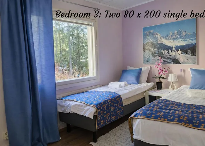 Дом отдыха Lumi & Luonto - Entire 100 Sqm 3-br House With Private Wood Fired Sauna Оулу